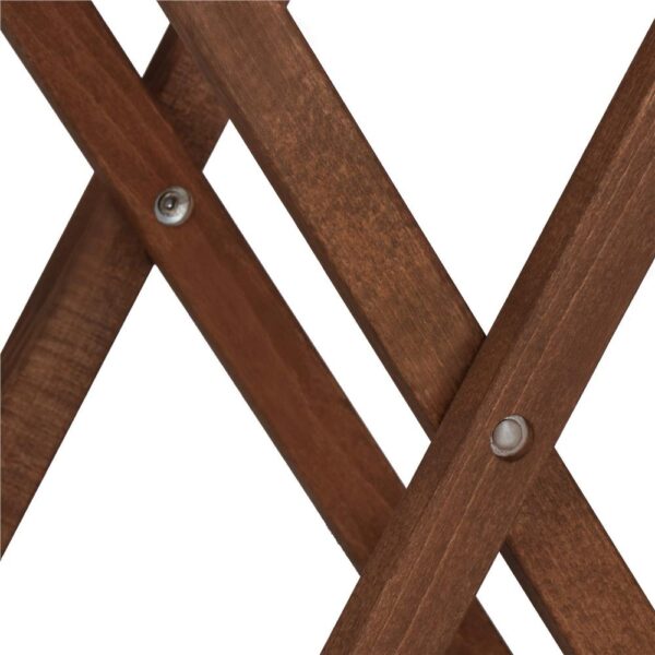 Set mobilier balcon sau terasa din lemn de fag, pliabil, masa 52x51x65 cm si 2 scaune, maro inchis - imagine 9