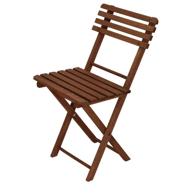 Set mobilier balcon sau terasa din lemn de fag, pliabil, masa 52x51x65 cm si 2 scaune, maro inchis - imagine 15