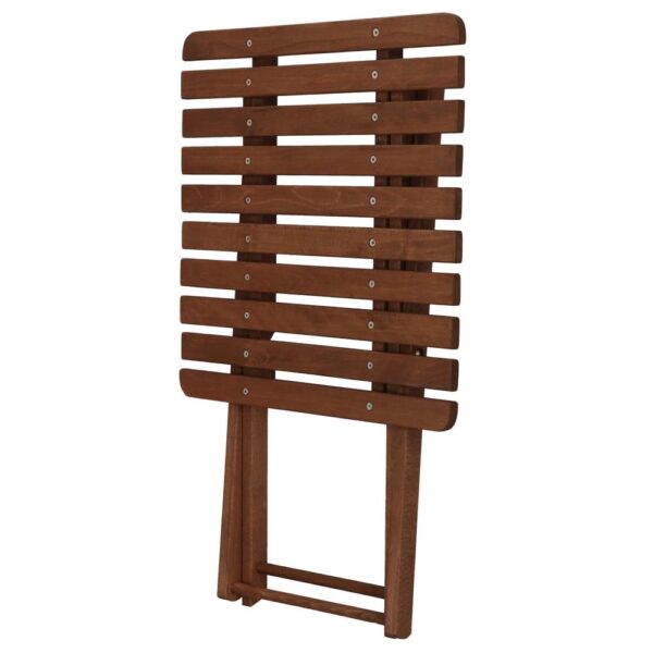 Set mobilier balcon sau terasa din lemn de fag, pliabil, masa 52x51x65 cm si 2 scaune, maro inchis - imagine 19
