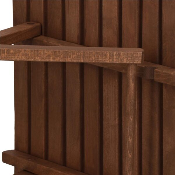 Set mobilier balcon sau terasa din lemn de fag, pliabil, masa 52x51x65 cm si 2 scaune, maro inchis - imagine 7