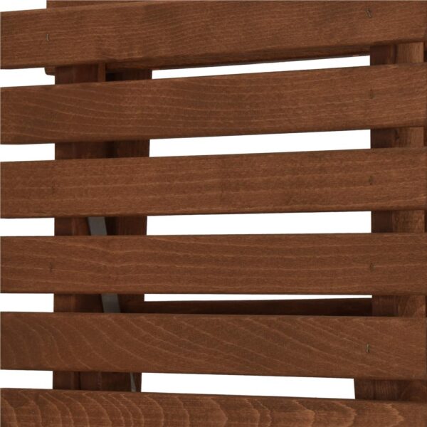 Set mobilier balcon sau terasa din lemn de fag, pliabil, masa 52x51x65 cm si 2 scaune, maro inchis - imagine 8