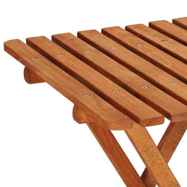 Set mobilier balcon sau terasa din lemn de fag, pliabil, masa 52x51x65 cm si 2 scaune, maro - imagine 25