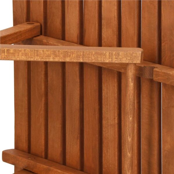 Set mobilier balcon sau terasa din lemn de fag, pliabil, masa 52x51x65 cm si 2 scaune, maro - imagine 26