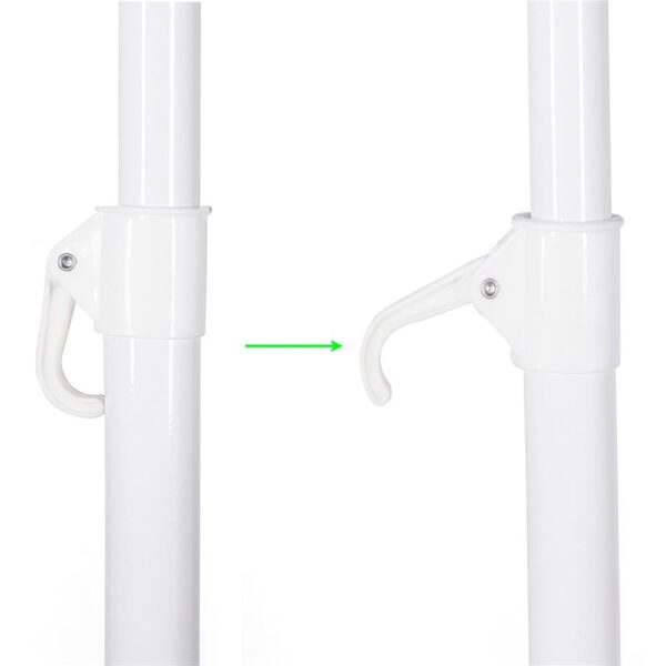 Umbrela de plaja pliabila cu inclinare reglabila, diametru 180 cm, albastru si alb - imagine 8