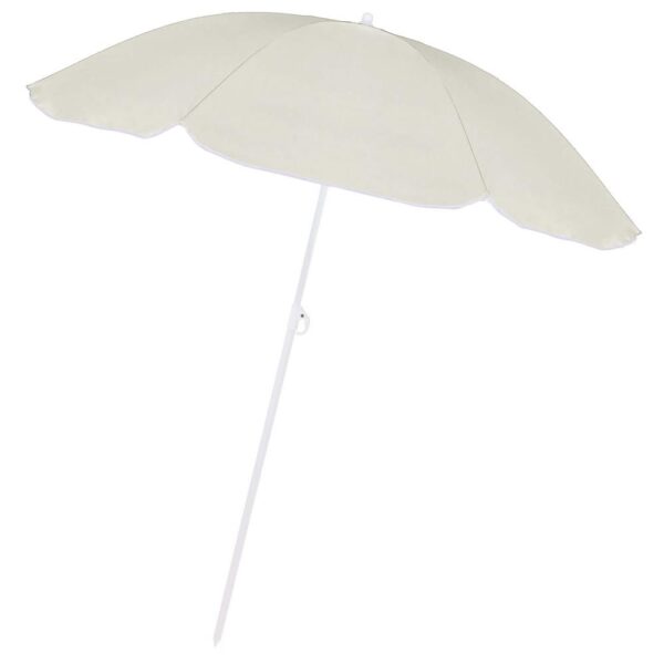 Umbrela de plaja pliabila cu inclinare reglabila, diametru 160 cm, bej - imagine 12