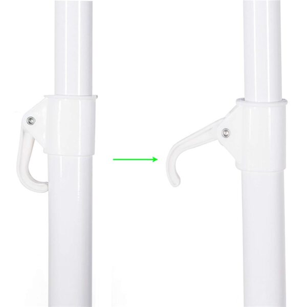 Umbrela de plaja pliabila cu inclinare reglabila, diametru 160 cm, bej - imagine 24