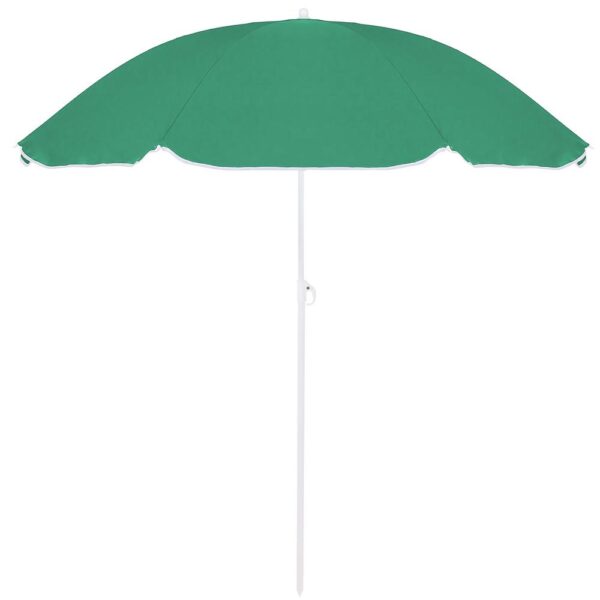 Umbrela de plaja pliabila cu inclinare reglabila, diametru 160 cm, verde