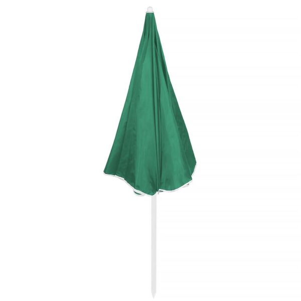 Umbrela de plaja pliabila cu inclinare reglabila, diametru 160 cm, verde - imagine 12