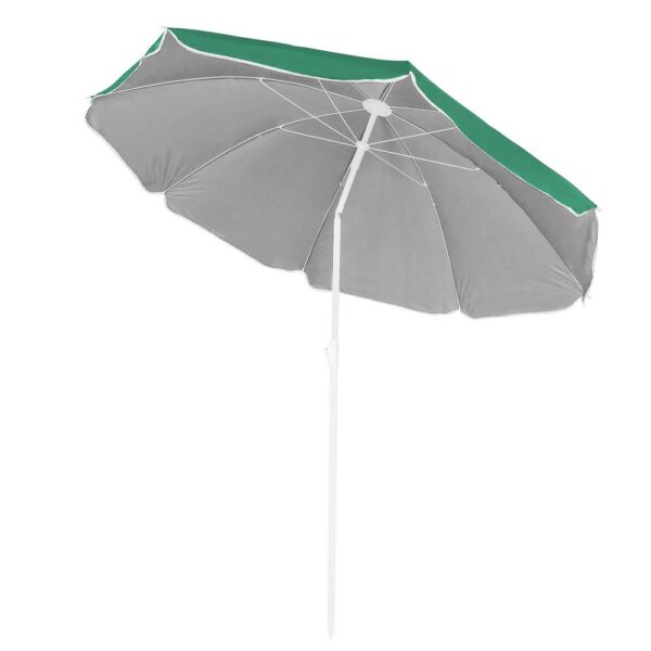 Umbrela de plaja pliabila cu inclinare reglabila, diametru 160 cm, verde - imagine 6