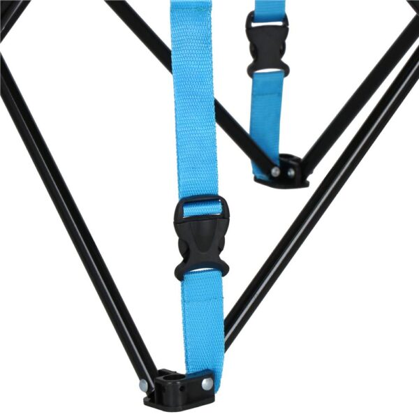 Set masa pliabila cu 2 scaune, structura metalica, husa transport, 47x47x45 cm, gri - imagine 12
