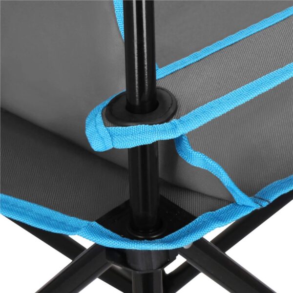 Set masa pliabila cu 2 scaune, structura metalica, husa transport, 47x47x45 cm, gri - imagine 8