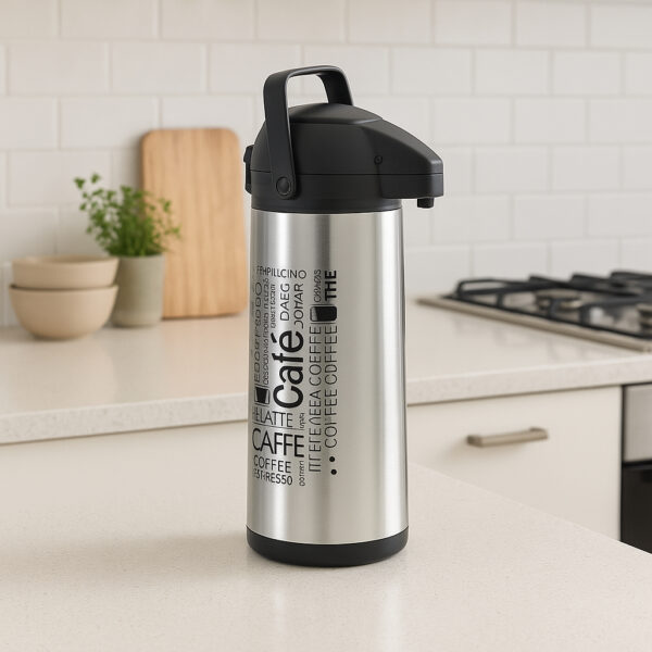 Termos bauturi 5Five Neta, inox, 1.8 litri, 17x13x36 cm, argintiu - imagine 4