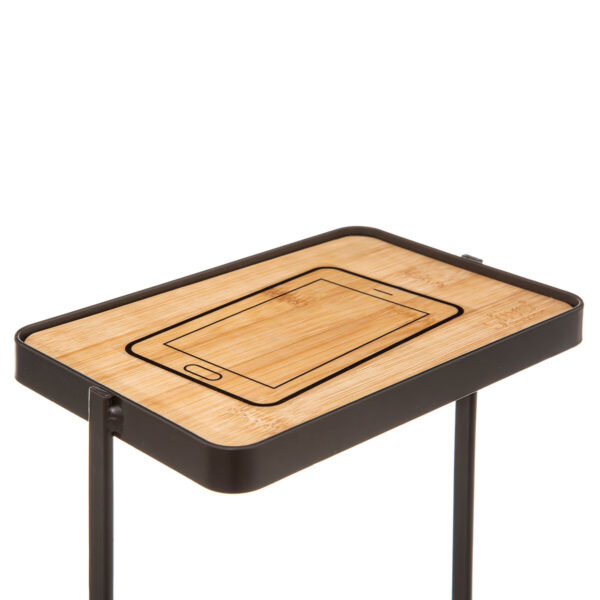 Suport hartie igienica 5Five cu raft depozitare, otel, 18x12x59 cm, negru - imagine 2