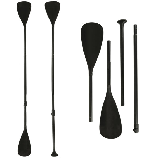 Placa Stand up paddle SUP gonflabila cu vasla, pompa si accesorii, 320x80x19 cm, 150 kg, gri - imagine 13