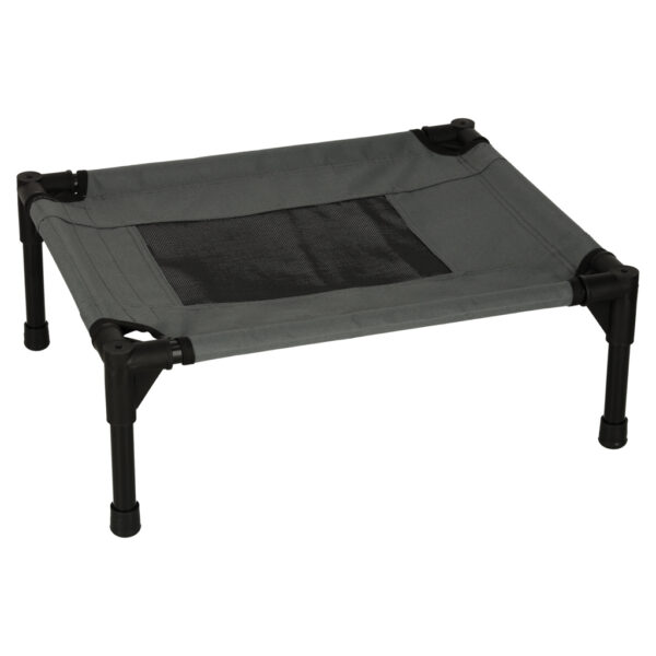 Casuta cu pat pentru caini si pisici, cu acoperis detasabil si baza ventilata, 54x44x60 cm, negru - imagine 8