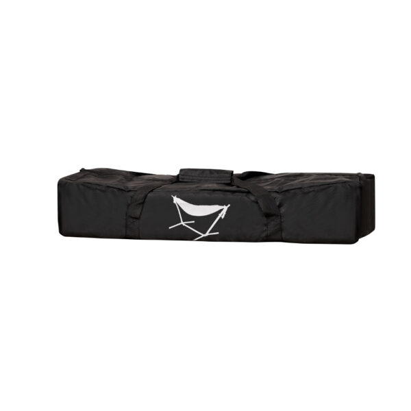 Hamac cu suport metalic, material textil 210x153 cm, cadru 247x133x104 cm, negru si gri - imagine 7