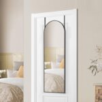 SONGMICS Oglinda decorativa cu rama curbata, 120x40 cm, montaj pe perete sau usa, negru