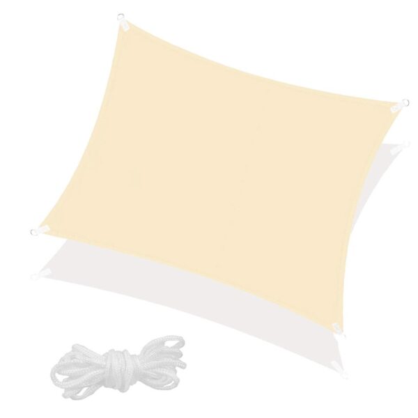 Prelata umbrire 4x4 m pentru terasa sau balcon, impermeabila, protectie UV, crem - imagine 5