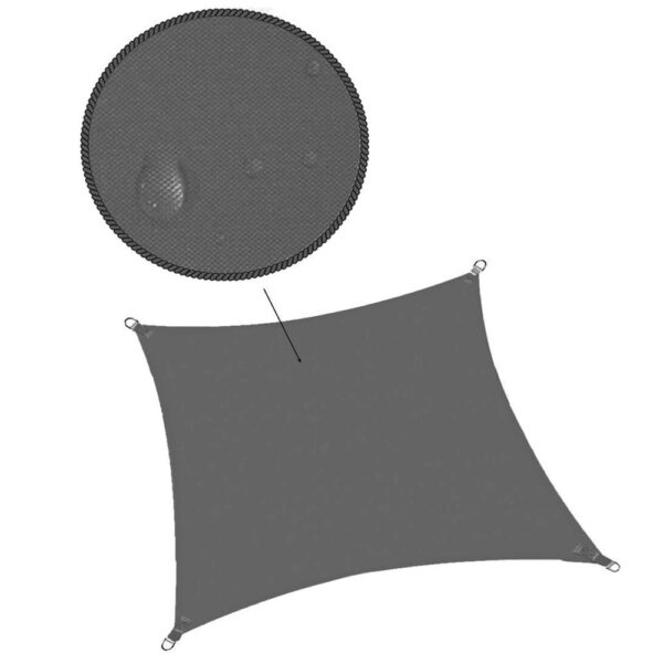Prelata umbrire 4x4 m pentru terasa sau balcon, impermeabila, protectie UV, gri - imagine 19