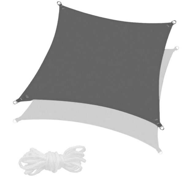 Prelata umbrire 4x4 m pentru terasa sau balcon, impermeabila, protectie UV, gri - imagine 6