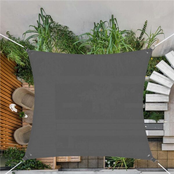 Prelata umbrire 3x3 m pentru terasa sau balcon, impermeabila, protectie UV, gri - imagine 26