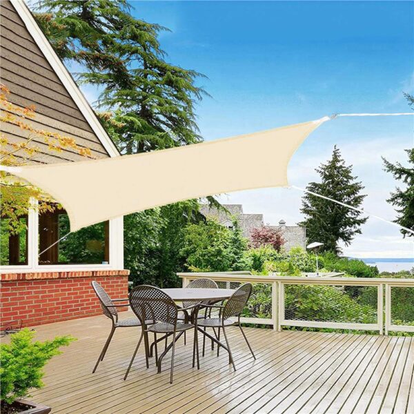 Prelata umbrire 3x2 m pentru terasa sau balcon, impermeabila, protectie UV, crem - imagine 14