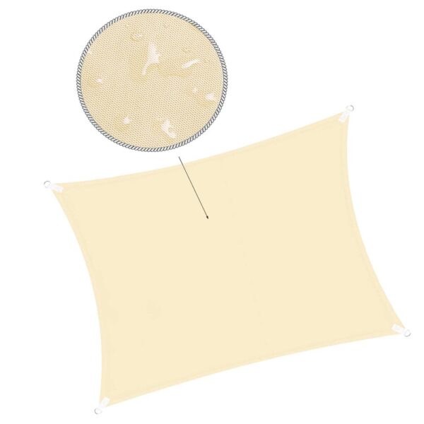Prelata umbrire 3x2 m pentru terasa sau balcon, impermeabila, protectie UV, crem - imagine 16