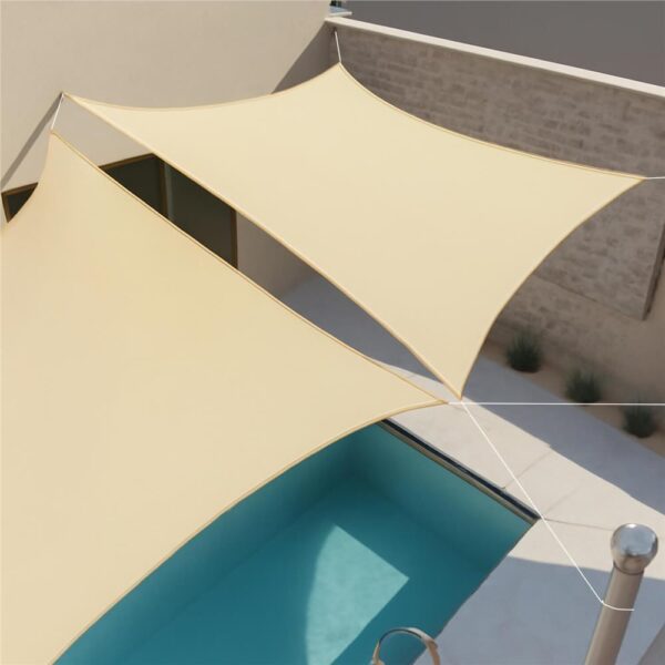 Prelata umbrire 3x2 m pentru terasa sau balcon, impermeabila, protectie UV, crem - imagine 7