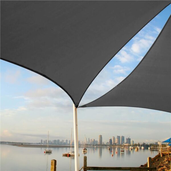 Prelata umbrire 3x2 m pentru terasa sau balcon, impermeabila, protectie UV, gri - imagine 15