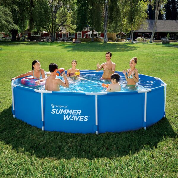 Piscina cadru metalic Summer Waves, 366×91 cm, 8.300 litri, cu pompa de filtrare si scara - imagine 2