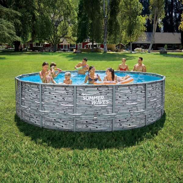 Piscina cadru metalic Summer Waves, 488×122 cm, 20.000 litri, cu toate accesoriile - imagine 2