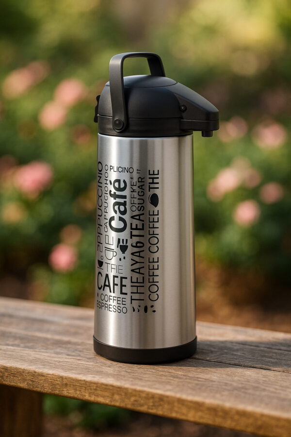 Termos bauturi 5Five Neta, inox, 1.8 litri, 17x13x36 cm, argintiu - imagine 6