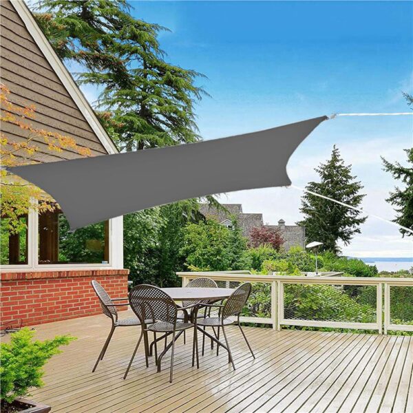 Prelata umbrire 4x3 m pentru terasa sau balcon, impermeabila, protectie UV, gri - imagine 11