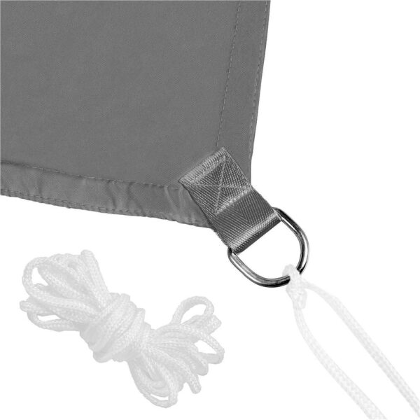 Prelata umbrire 4x3 m pentru terasa sau balcon, impermeabila, protectie UV, gri - imagine 12