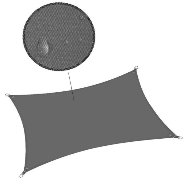 Prelata umbrire 4x3 m pentru terasa sau balcon, impermeabila, protectie UV, gri - imagine 18