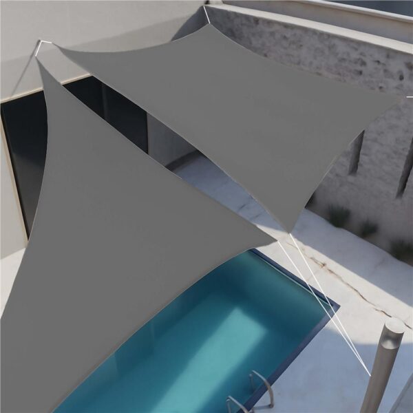 Prelata umbrire 4x3 m pentru terasa sau balcon, impermeabila, protectie UV, gri - imagine 23