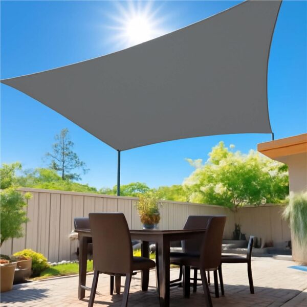Prelata umbrire 4x3 m pentru terasa sau balcon, impermeabila, protectie UV, gri - imagine 24