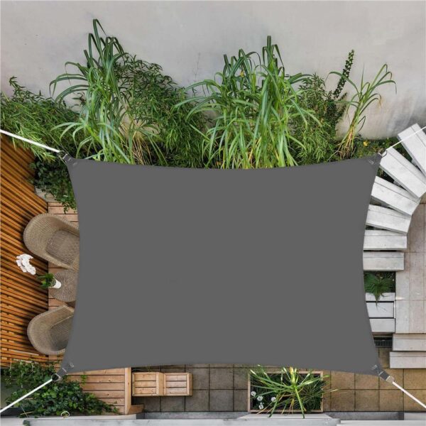 Prelata umbrire 4x3 m pentru terasa sau balcon, impermeabila, protectie UV, gri - imagine 25