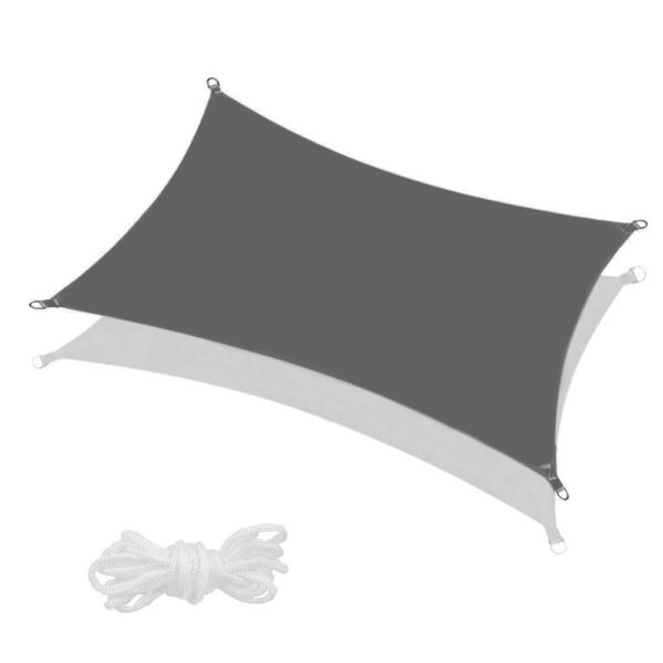 Prelata umbrire 4x3 m pentru terasa sau balcon, impermeabila, protectie UV, gri - imagine 4