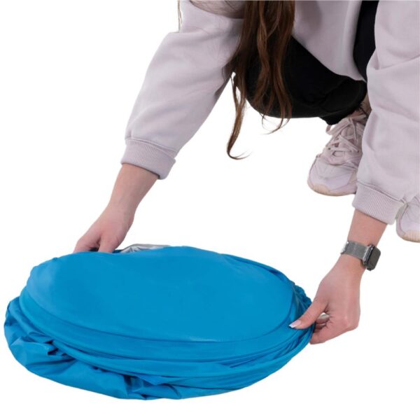 Cort plaja autoexpansibil POP-UP cu plasa ventilatie si protectie UV, 160x140x115 cm, albastru - imagine 10