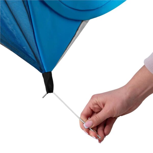 Cort plaja autoexpansibil POP-UP cu plasa ventilatie si protectie UV, 160x140x115 cm, albastru - imagine 14