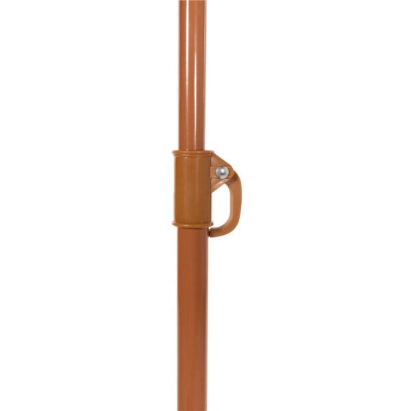 Umbrela de plaja tip hawai pliabila, cu inaltime si unghi reglabil, structura metalica, 160 cm, maro - imagine 12