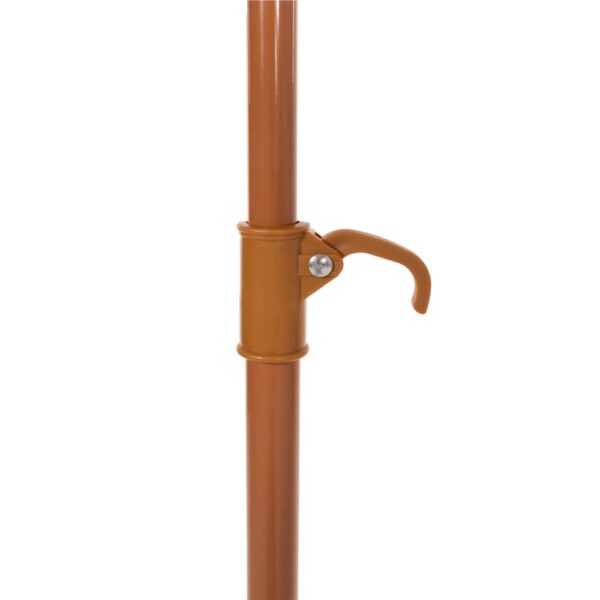 Umbrela de plaja tip hawai pliabila, cu inaltime si unghi reglabil, structura metalica, 160 cm, maro - imagine 24