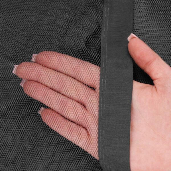 Plasa protectie insecte pentru leagan de gradina, cu fermoar vertical, 165x680 cm, gri - imagine 3