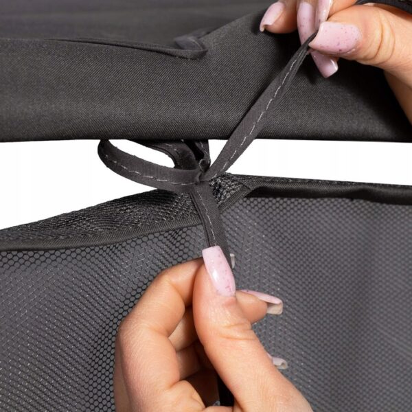 Plasa protectie insecte pentru leagan de gradina, cu fermoar vertical, 165x680 cm, gri - imagine 5