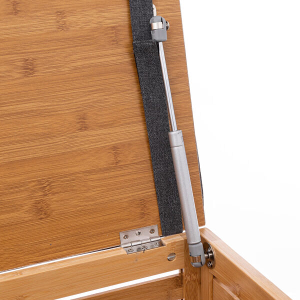 Taburet multifunctional 5Five Sicela, spatiu depozitare, bambus, 35x35x49 cm, bej - imagine 6