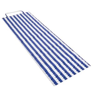 Saltea plaja pliabila din spuma EPE, cu maner si prindere, 180x60x1 cm, albastru cu dungi