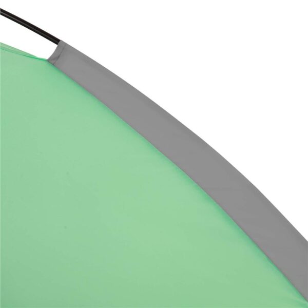 Cort plaja XXL semi-inchis cu protectie UV, podea izolanta, 210x120x112 cm, verde - imagine 4