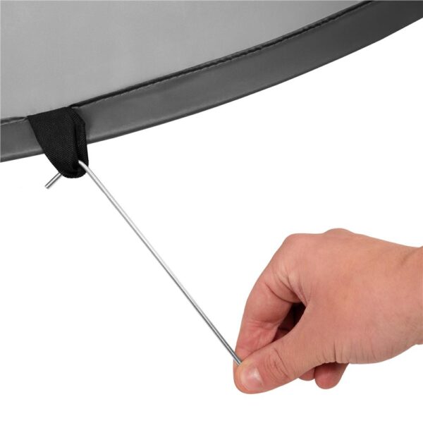 Cort plaja autoexpansibil POP-UP cu protectie UV, podea izolanta si husa transport, 190x120x100 cm, turcoaz si gri - imagine 5