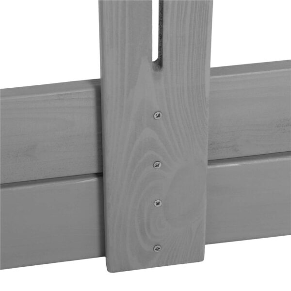 Lada nisip din lemn cu acoperis reglabil si capac, pliabila, 120x120x120 cm, gri - imagine 13